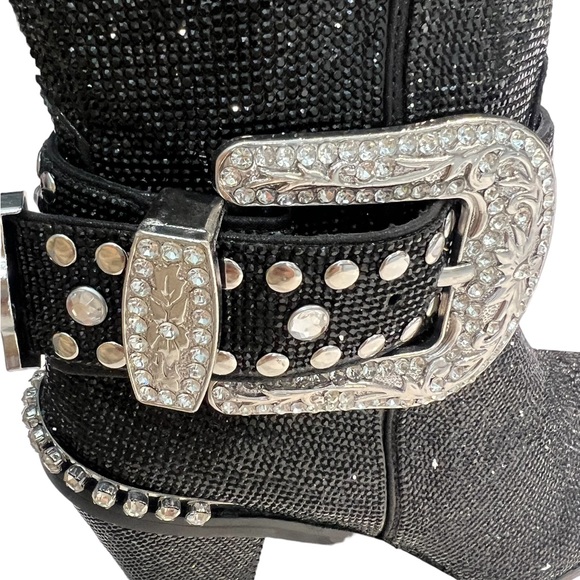 Boots - Rhinestones boots - Sheriff Shine Boots - Black NWT - Picture 6 of 16